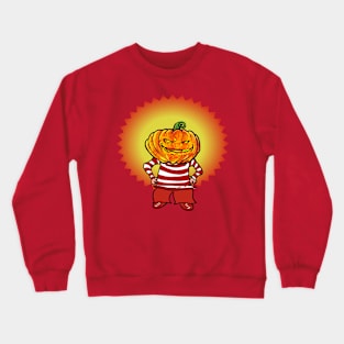 halloween pumpkin head naughty boy funny cartoon Crewneck Sweatshirt